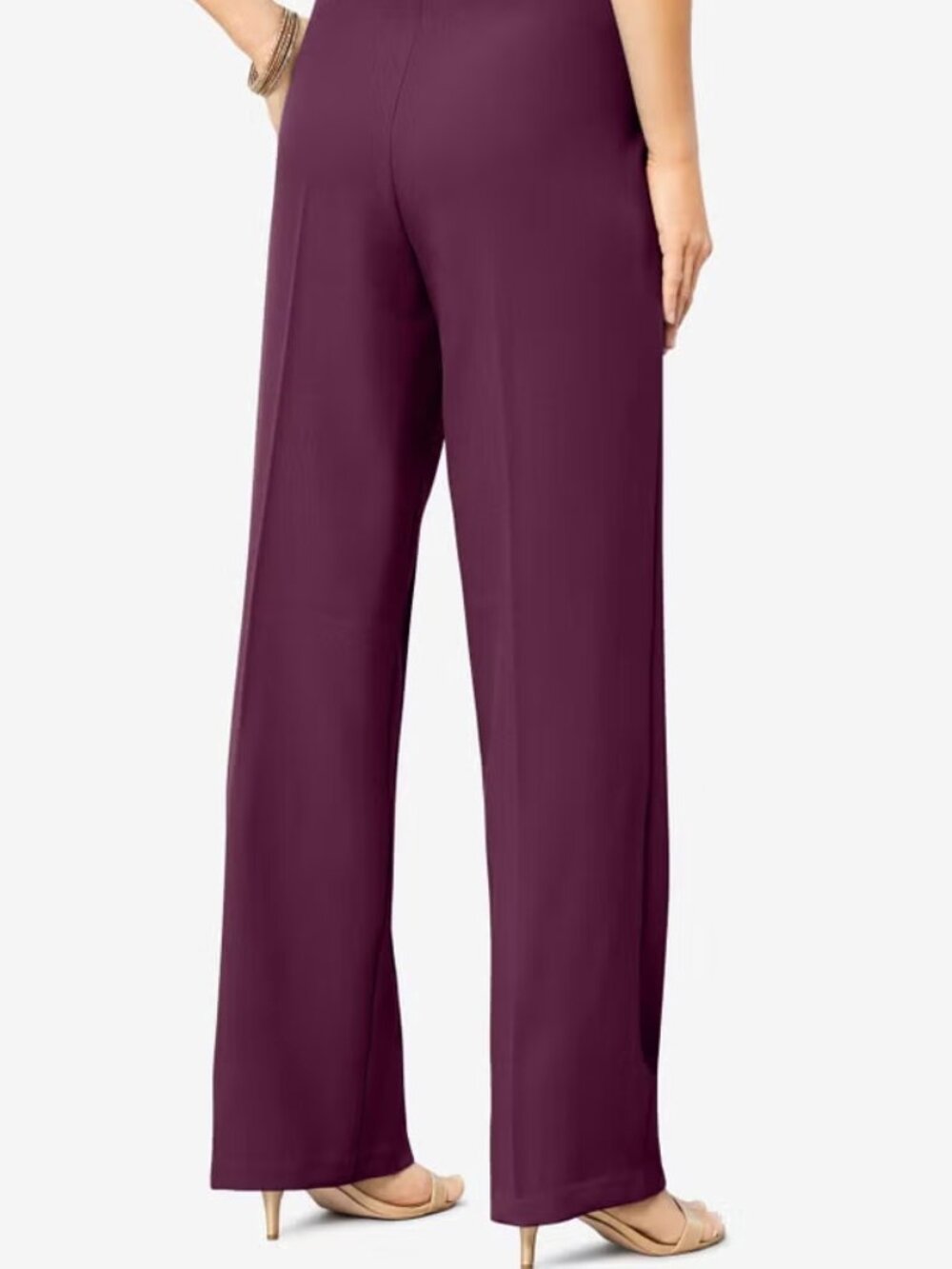 plus side wide leg pant in brown
